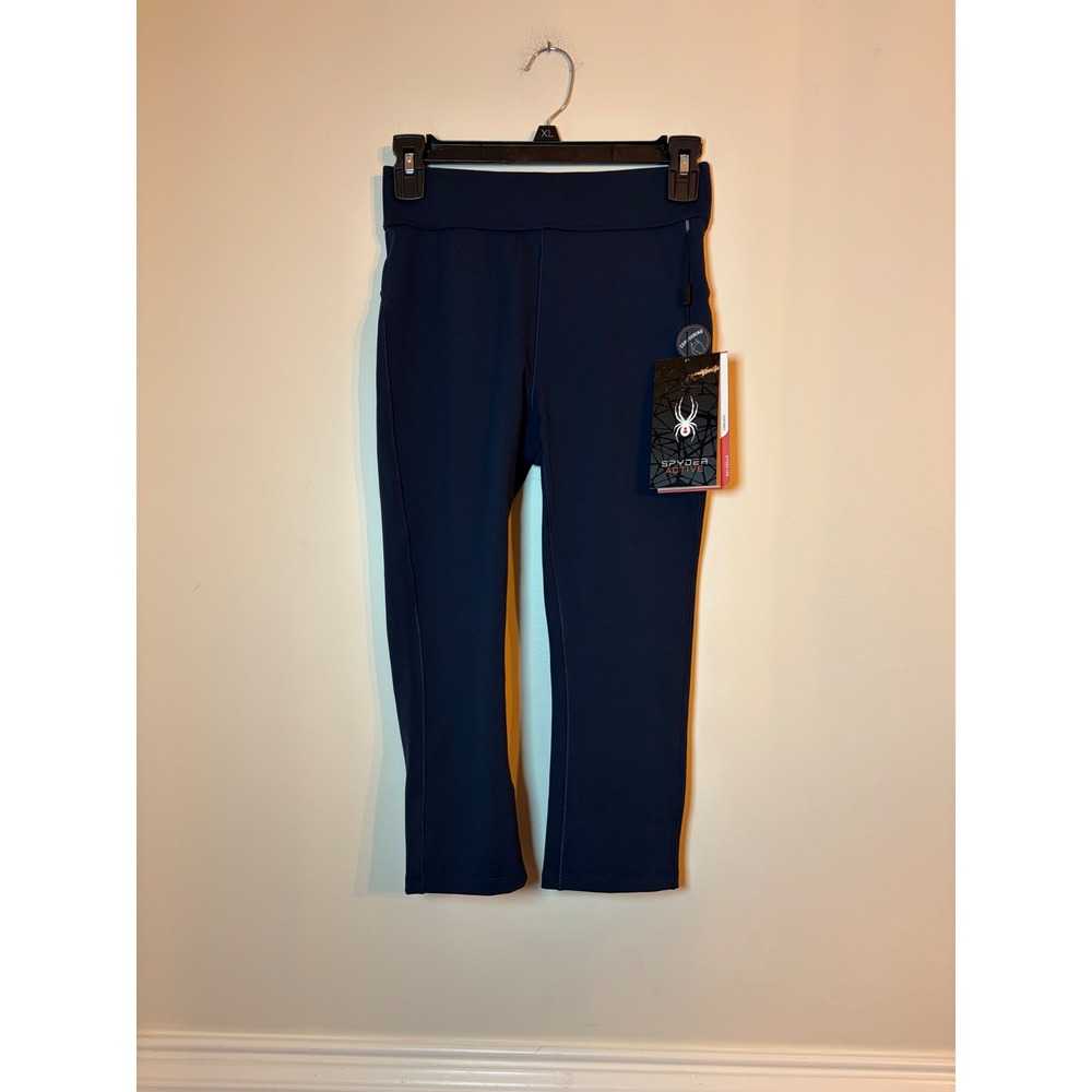 Spyder Active Leggings Women XS Navy Blue Contouring Performance SP598A-A